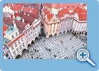 A view of The Old Town Sqare from the Astronomical Clock Tower