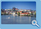 The Prague Castle above the Vltava river