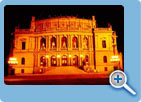 A night view of The Rudolfinum concert hall